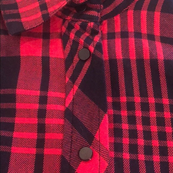 Flannel shirt with roll tab sleeves - Picture 3 of 4